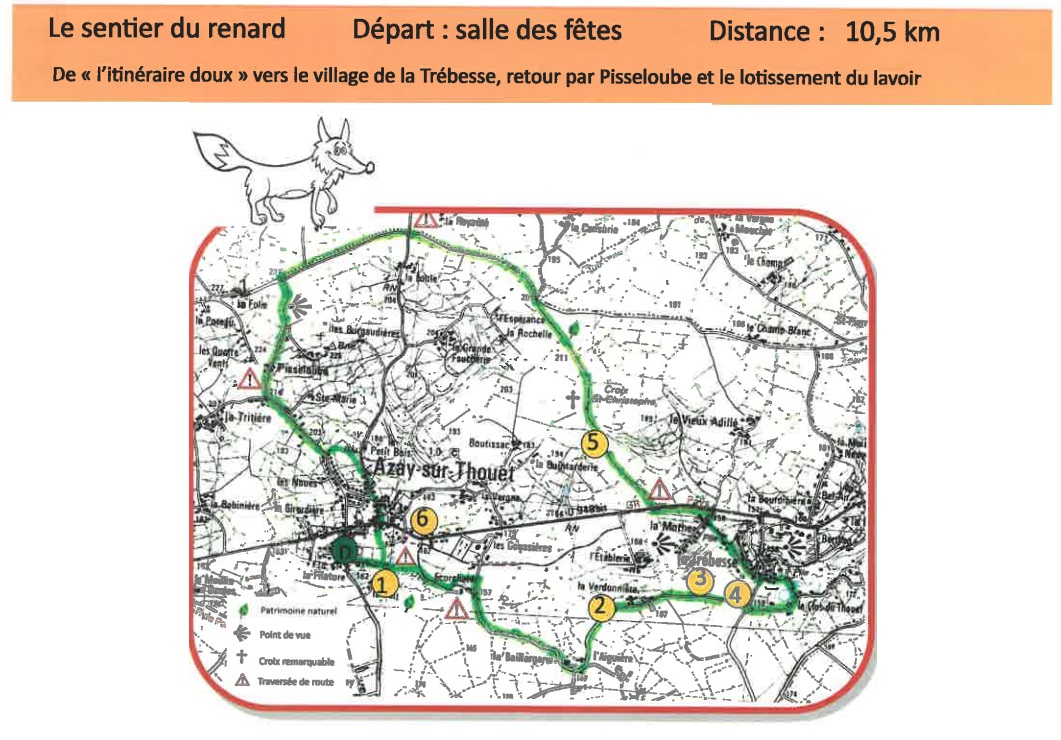 Le sentier du renard 10,5 km au départ d'Azay-sur-Thouet - Agrandir l'image (fenêtre modale)